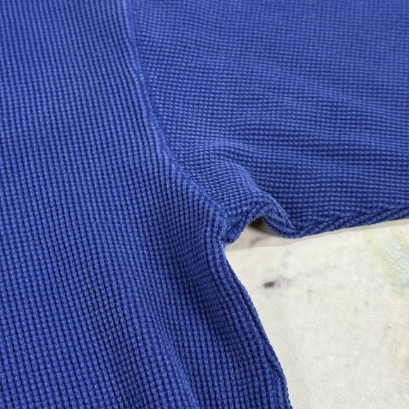 VTG Disney‎ Store Waffle Knit Henley L Blue Winnie The Pooh Tigger Rabbit Piglet - Picture 11 of 16